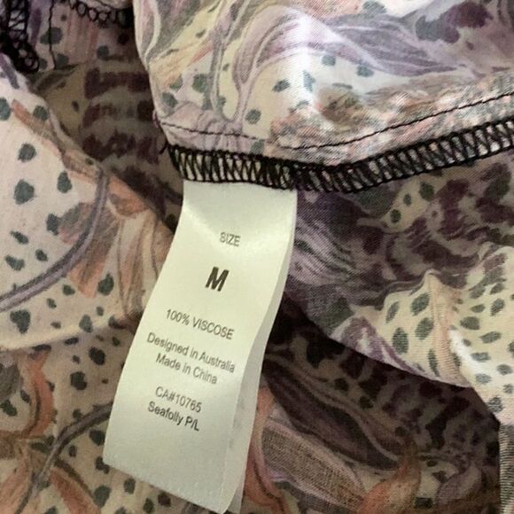 Seafolly Pink /Orange Floral Coverup or Summer Dress, Size Medium, NWOt - Picture 12 of 12